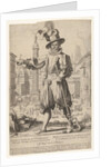 Giovanni Alto standing on the Quirinal Hill in Rome, with hi…, 1613 by Francesco Villamena