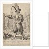 Giovanni Alto standing on the Quirinal Hill in Rome, with hi…, 1613 by Francesco Villamena