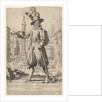 Giovanni Alto standing on the Quirinal Hill in Rome, with hi…, 1613 by Francesco Villamena