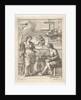 A monkey working a mortar and pestle, below Lorenzo Lippi writing his humorous …, ca. 1710-64 by Francesco Zuccarelli