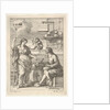 A monkey working a mortar and pestle, below Lorenzo Lippi writing his humorous …, ca. 1710-64 by Francesco Zuccarelli