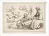 Sheet of Sketches, 1753 by Francois Boucher