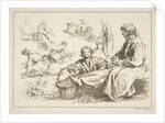 Sheet of Sketches, 1753 by Francois Boucher