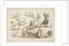 Sheet of Sketches, 1753 by Francois Boucher