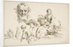 Sheet of Sketches, ca. 1735 by Francois Boucher