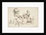 Sheet of Sketches, ca. 1735 by Francois Boucher