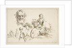 Sheet of Sketches, ca. 1735 by Francois Boucher