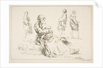 Sheet of Sketches, 1753 by Francois Boucher