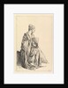 Femme assise, de profil à droite, jouant de l'eventail, 1720-70 by Francois Boucher