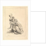 Woman leaning to left, 1722-28 by Francois Boucher