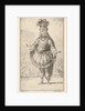 Habit de Roy: a man wearing a tonnelet decorated with rosettes, a crown and a turban w…, ca. 1721 by Francois Joullain
