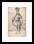 Habit de Roy: a man wearing a tonnelet decorated with rosettes, a crown and a turban w…, ca. 1721 by Francois Joullain