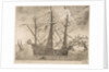 Armed Three-Master Anchored Near a City from The Sailing Vessels, ca. 1555-56 by Frans Huys