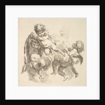 Three Children Among Clouds Carrying a Drapery, 1738-45 by Gabriel Huquier
