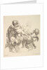 Three Children Among Clouds Carrying a Drapery, 1738-45 by Gabriel Huquier