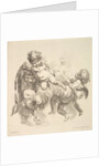 Three Children Among Clouds Carrying a Drapery, 1738-45 by Gabriel Huquier
