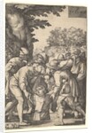 Joseph lowered into a well by his brothers, from the series 'The Story of Joseph', 1546 by Georg Pencz