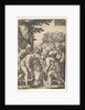 Joseph lowered into a well by his brothers, from the series 'The Story of Joseph', 1546 by Georg Pencz
