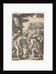 Joseph lowered into a well by his brothers, from the series 'The Story of Joseph', 1546 by Georg Pencz