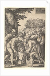 Joseph lowered into a well by his brothers, from the series 'The Story of Joseph', 1546 by Georg Pencz