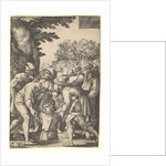 Joseph lowered into a well by his brothers, from the series 'The Story of Joseph', 1546 by Georg Pencz