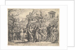 Triumph of Love: four horses draw a carriage with Cupid standing upon a smoking platfo…, ca. 1539 by Georg Pencz