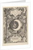 Bust of Sol surrounded by strapwork, from the series 'Deorum dearumque,' a set of images o…, 1573 by Gerard van Groeningen/Johannes van Doetecum I/Lucas van Doetecum