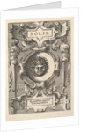Bust of Sol surrounded by strapwork, from the series 'Deorum dearumque,' a set of images o…, 1573 by Gerard van Groeningen/Johannes van Doetecum I/Lucas van Doetecum