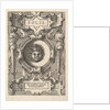 Bust of Sol surrounded by strapwork, from the series 'Deorum dearumque,' a set of images o…, 1573 by Gerard van Groeningen/Johannes van Doetecum I/Lucas van Doetecum