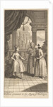 Gulliver Presented to the Queen of Babilary, Frontispiece to 'The Travels of Mr. …, February 1730 by Gerard Vandergucht