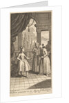 Gulliver Presented to the Queen of Babilary, Frontispiece to 'The Travels of Mr. …, February 1730 by Gerard Vandergucht