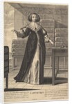 Arithmetic: a young woman standing at a table, holding a sheet with inscribed numbers i…, 1633-35 by Gilles Rousselet