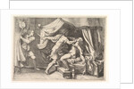 Tarquin attacking Lucretia, a servant at left witnessing the scene, ca. 1540 by Giorgio Ghisi
