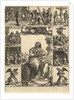 The Virgin of Sorrows; an image of the Virgin Mary surrounded by nine vignettes depict…, ca. 1575 by Giorgio Ghisi