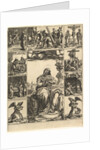 The Virgin of Sorrows; an image of the Virgin Mary surrounded by nine vignettes depict…, ca. 1575 by Giorgio Ghisi
