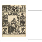 The Virgin of Sorrows; an image of the Virgin Mary surrounded by nine vignettes depict…, ca. 1575 by Giorgio Ghisi