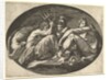 Pluto, Neptune, Minerva and Apollo, from a series of eight compositions after Francesco P…, 1560s by Giorgio Ghisi