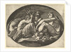 Pluto, Neptune, Minerva and Apollo, from a series of eight compositions after Francesco P…, 1560s by Giorgio Ghisi