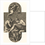 Apollo, Pan, and a putto blowing a horn, from a series of eight compositions after France…, 1560s by Giorgio Ghisi