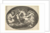 Hercules, Bacchus, Pan, and Saturn, from a series of eight compositions after Francesco P…, 1560s by Giorgio Ghisi