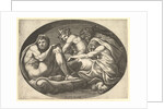 Hercules, Bacchus, Pan, and Saturn, from a series of eight compositions after Francesco P…, 1560s by Giorgio Ghisi