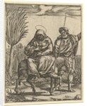 The Virgin of Sorrows: The Flight into Egypt; one of nine surrounding compartments from…, by 1575 by Giorgio Ghisi