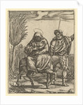 The Virgin of Sorrows: The Flight into Egypt; one of nine surrounding compartments from…, by 1575 by Giorgio Ghisi