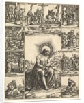 The Man of Sorrows; an image of Christ surrounded by nine vignettes depicting scenes of…, by 1575 by Giorgio Ghisi