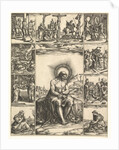 The Man of Sorrows; an image of Christ surrounded by nine vignettes depicting scenes of…, by 1575 by Giorgio Ghisi