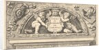 Titeplate to series of prints after Poloidoro, title on a shield supported by two putti, 1658 by Giovanni Battista Galestruzzi