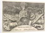 Plate 3: trophies of Roman arms from decorations above the windows on the second floor of …, 1656 by Giovanni Battista Galestruzzi