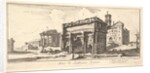 Plate 13: Arch of Settimius Severus 1. Temple of Concord. 2. Ascent to the Capitoline …, ca. 1748 by Giovanni Battista Piranesi