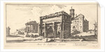 Plate 13: Arch of Settimius Severus 1. Temple of Concord. 2. Ascent to the Capitoline …, ca. 1748 by Giovanni Battista Piranesi