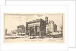 Plate 13: Arch of Settimius Severus 1. Temple of Concord. 2. Ascent to the Capitoline …, ca. 1748 by Giovanni Battista Piranesi